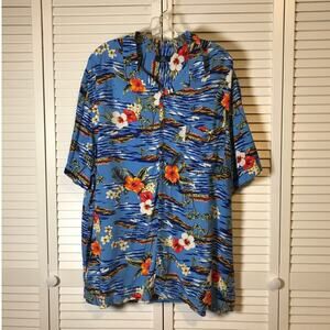 George Hawaiian Collared Short-Sleeve Men Shirt 2XL
